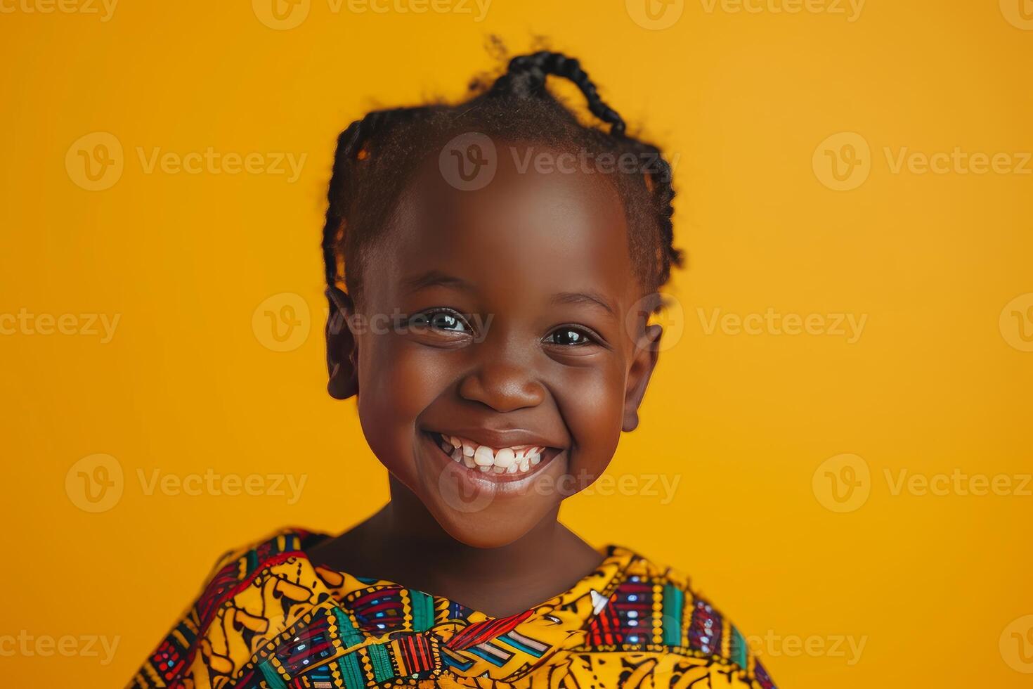 ai généré africain enfant journée maquette. produire ai photo