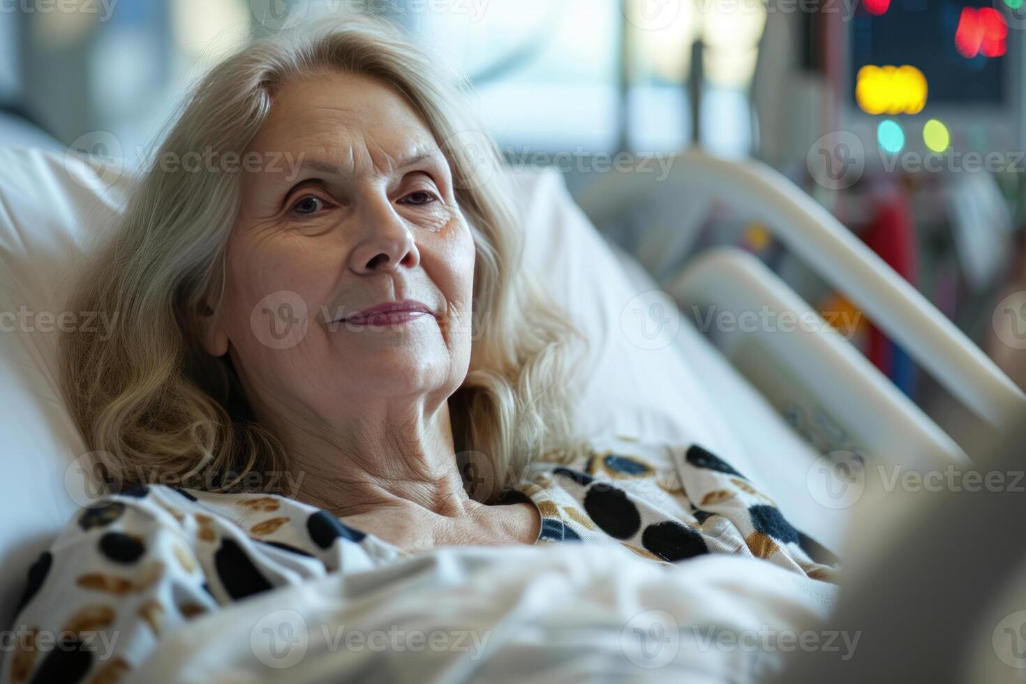 ai généré mature femme patient. produire ai photo