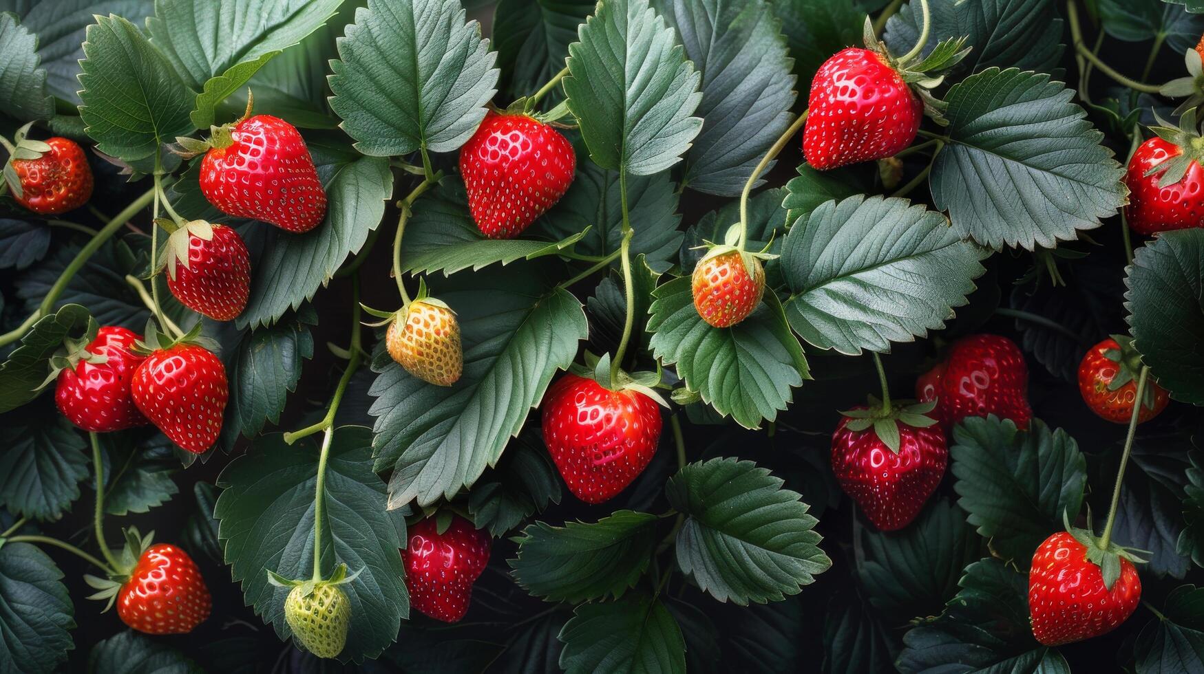 ai généré rouge pommes pendaison de arbre dans pluie photo