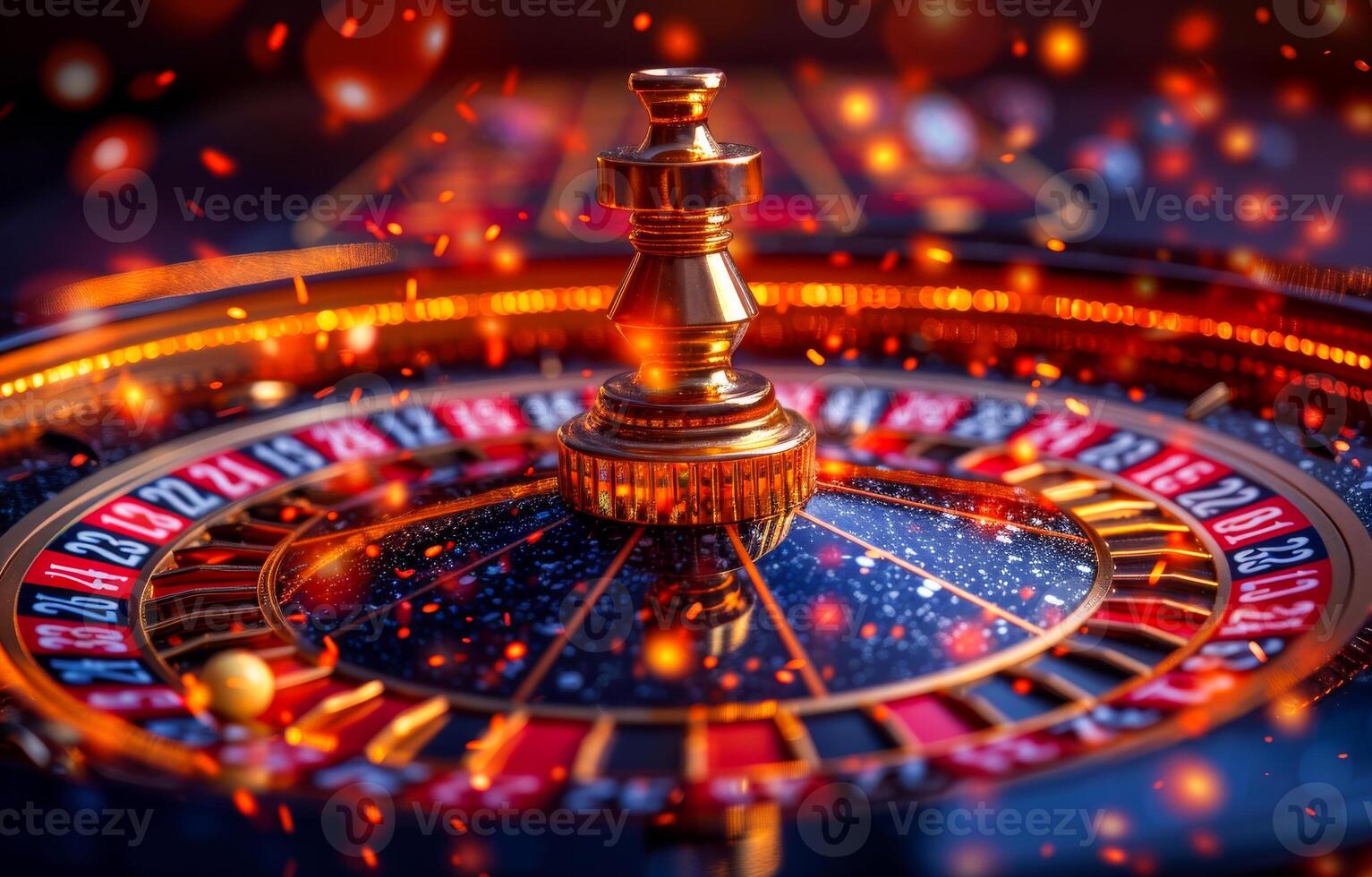 ai généré Créatif Contexte roulette jeu dé cartes casino frites sur jeu table photo