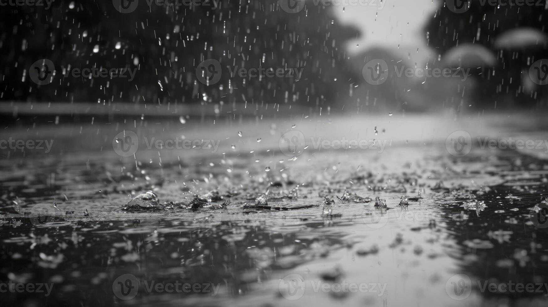 ai généré magnifique pluie journée vue photo