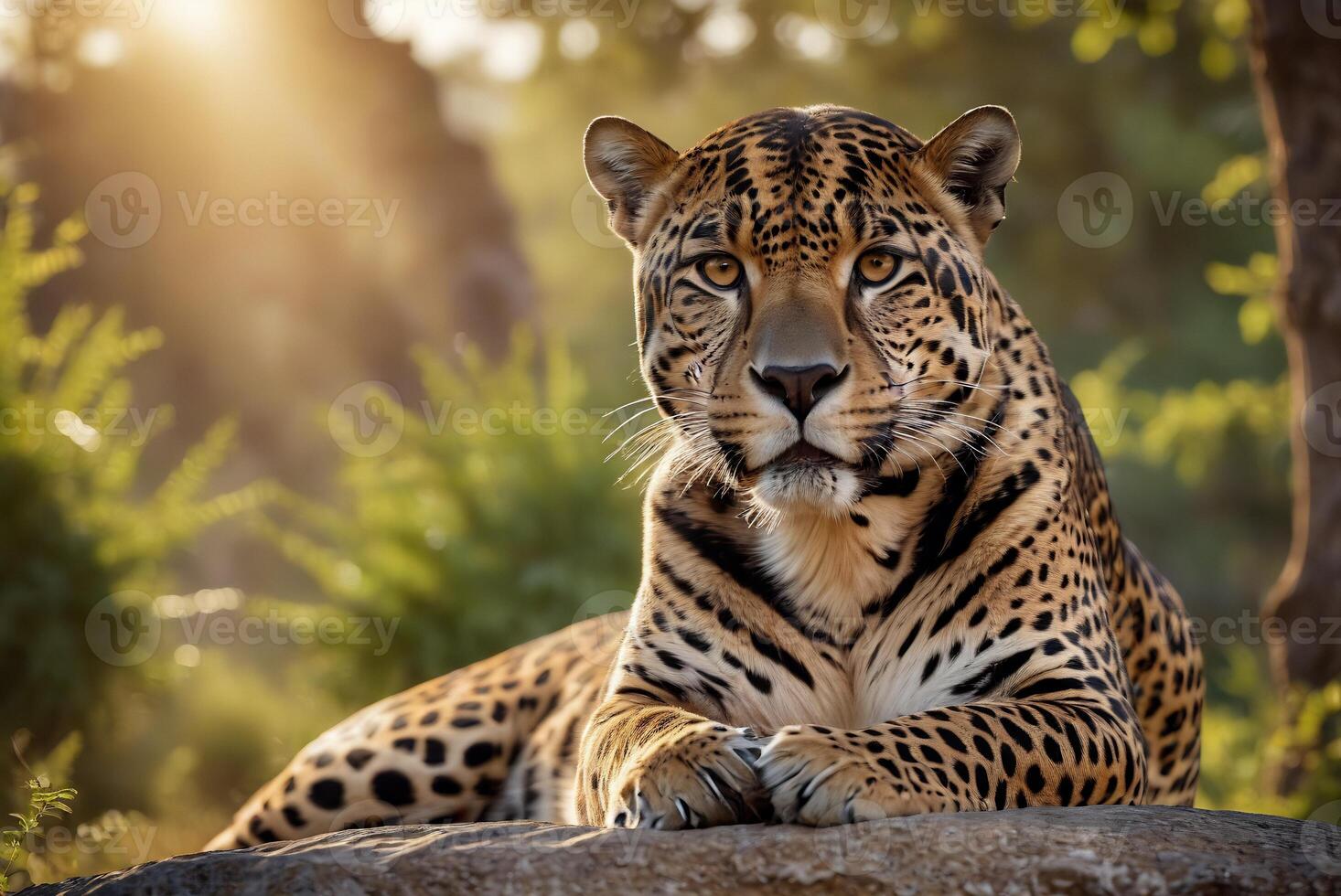 ai généré jaguar - animal, jaguar dans le jungle, magnifique coup de un africain léopard - jaguar photo