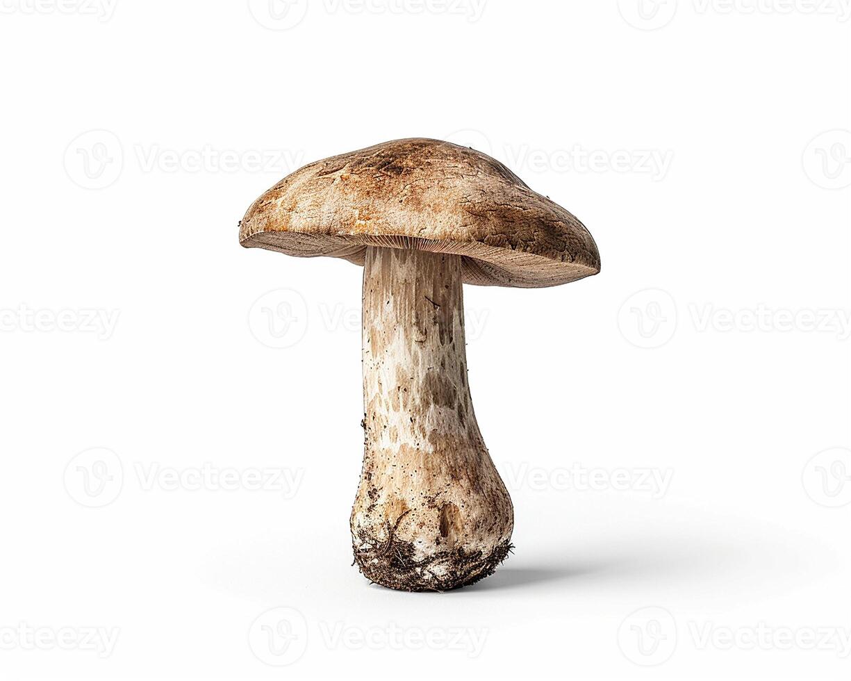 ai généré Frais champignon isolé sur blanc Contexte. fermer tir. photo