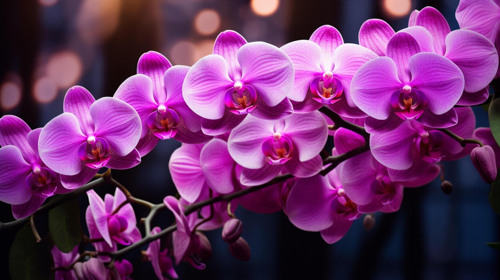 ai généré orchidée floral Contexte photo