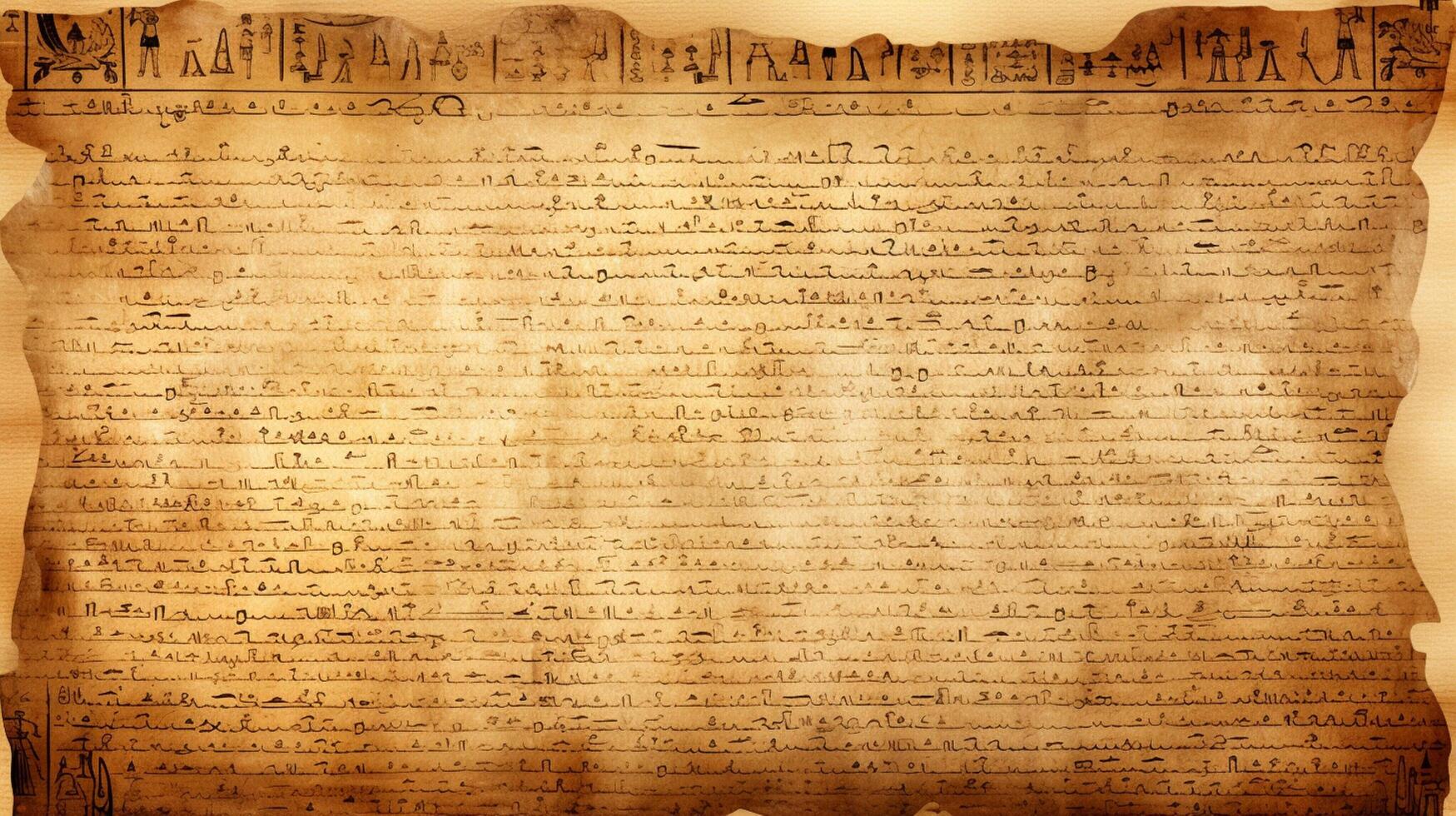 ai généré papyrus faire défiler papier Contexte photo