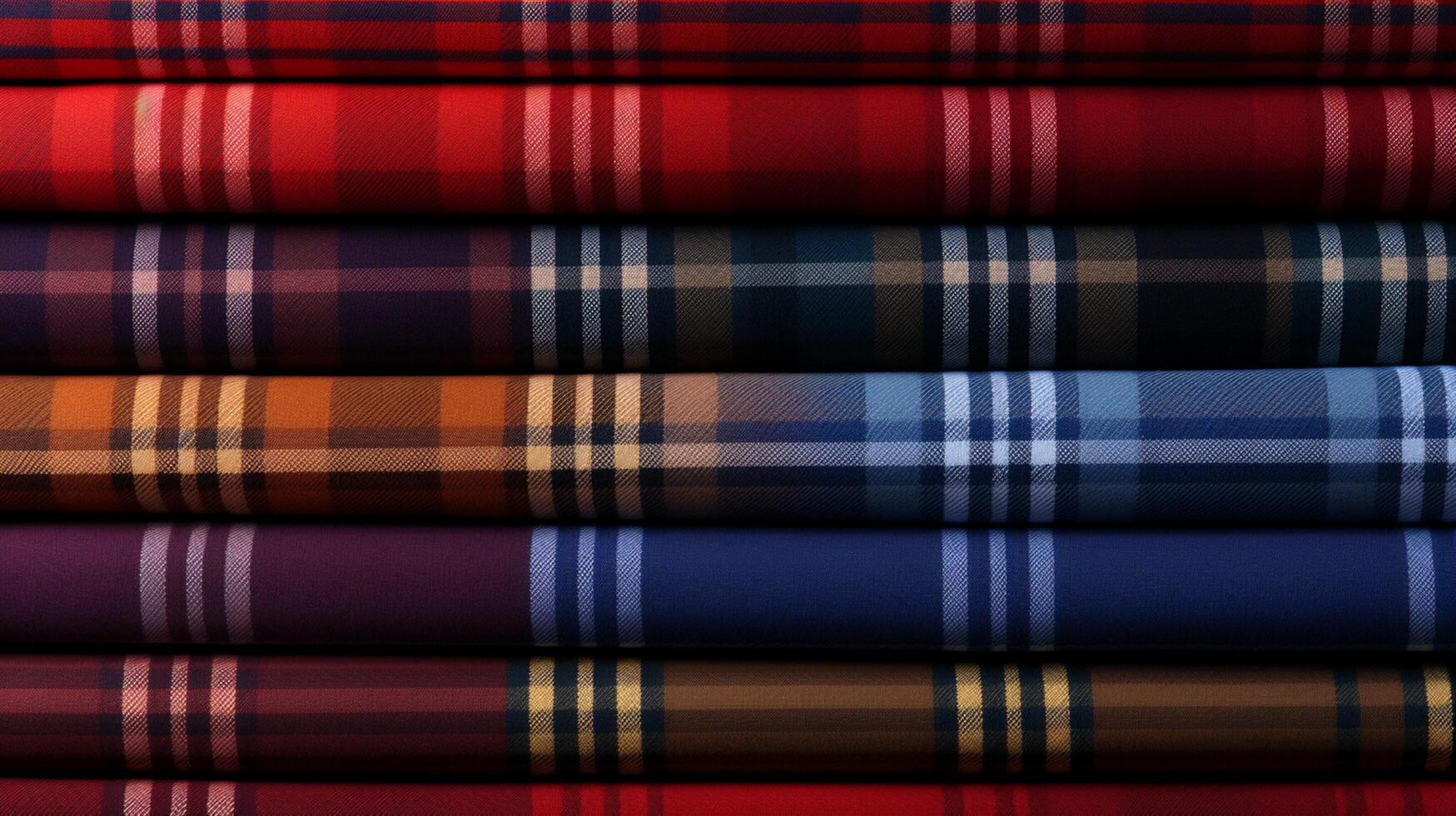 ai généré plaid en tissu Contexte photo