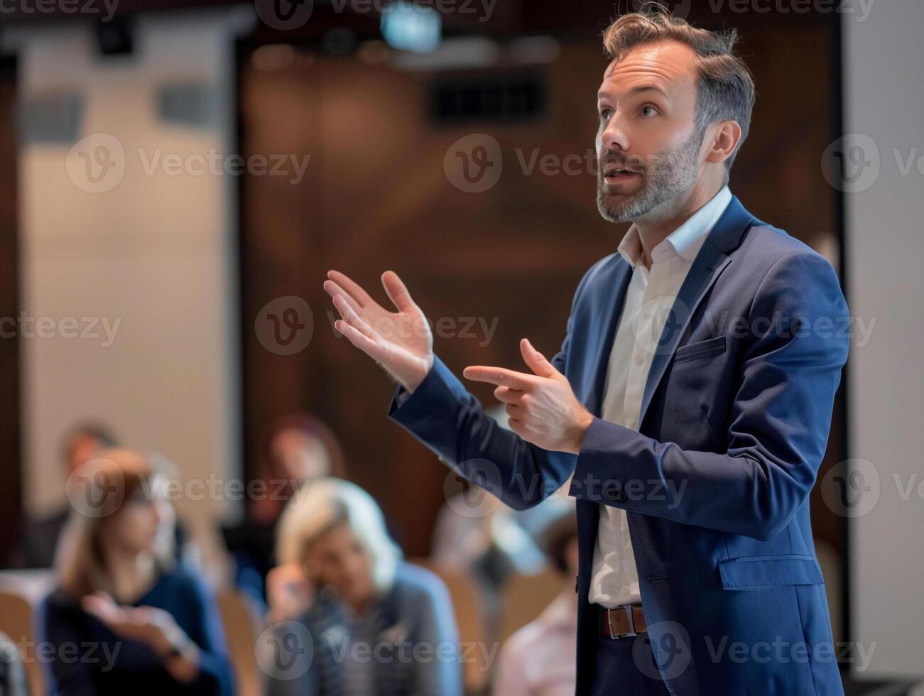 ai généré dans une discours sur affaires éthique photo