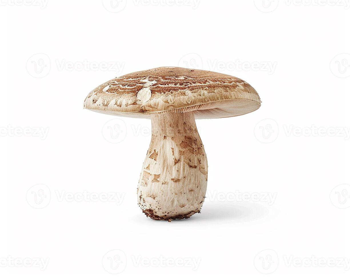 ai généré Frais champignon isolé sur blanc Contexte. fermer tir. photo