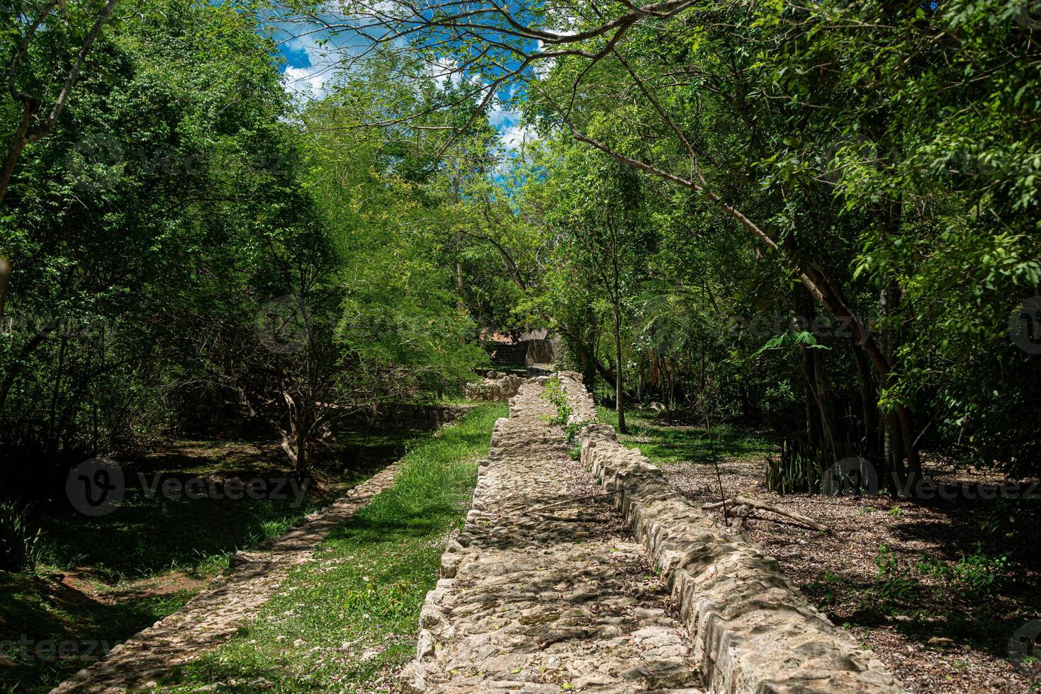 ancien chichen Itza mur, Yucatan, Mexique photo