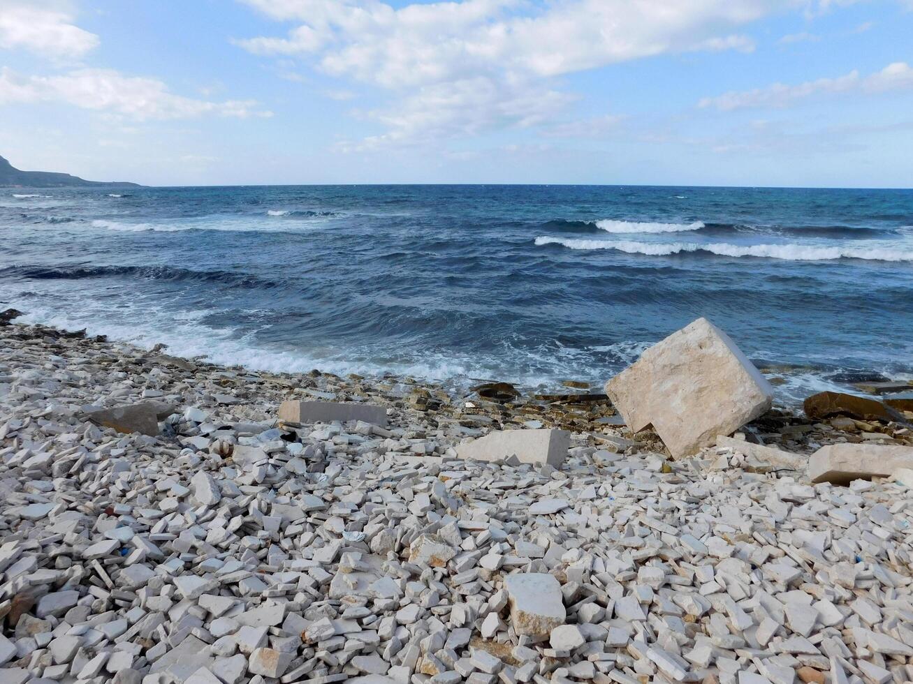 bleu mer en plein air photo