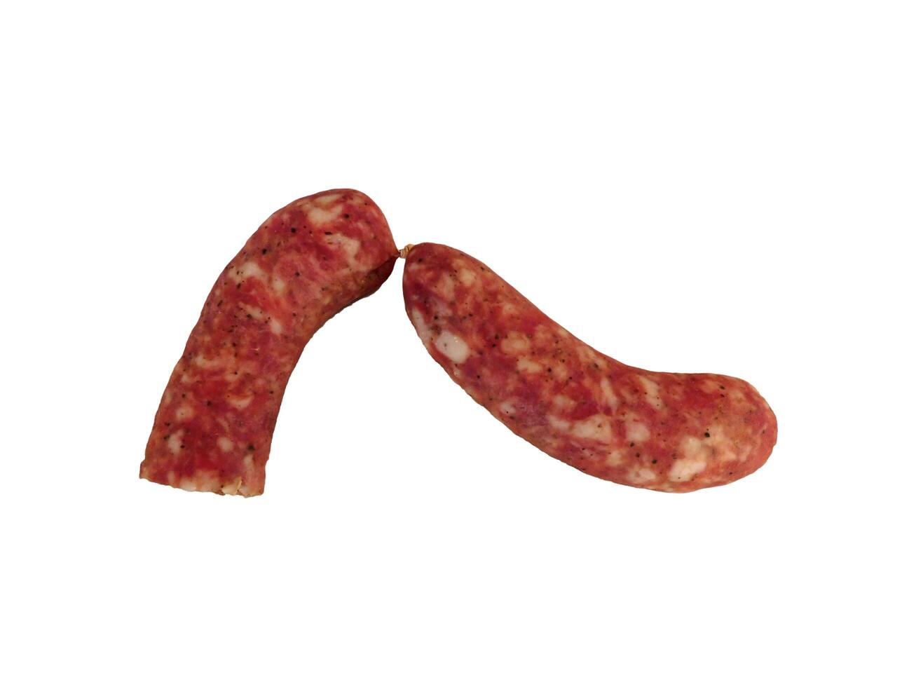 saucisse sur blanc Contexte photo