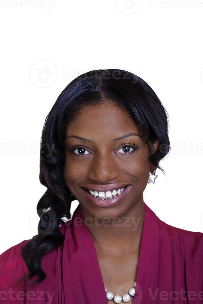 souriant portrait africain américain Jeune femme photo