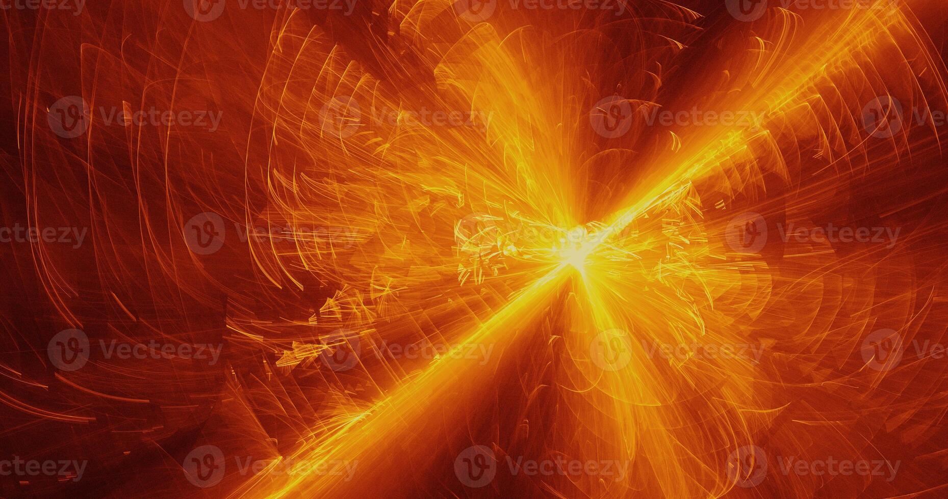Jaune et Orange abstrait lignes courbes particules Contexte photo