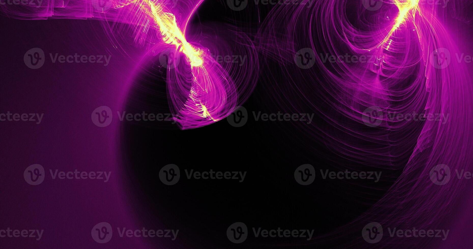 violet et Jaune abstrait lignes courbes particules Contexte photo