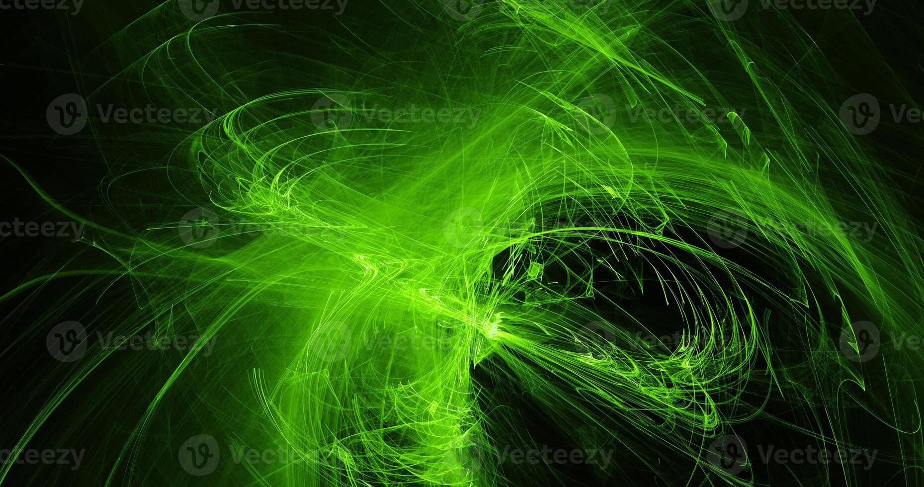 vert abstrait lignes courbes particules Contexte photo