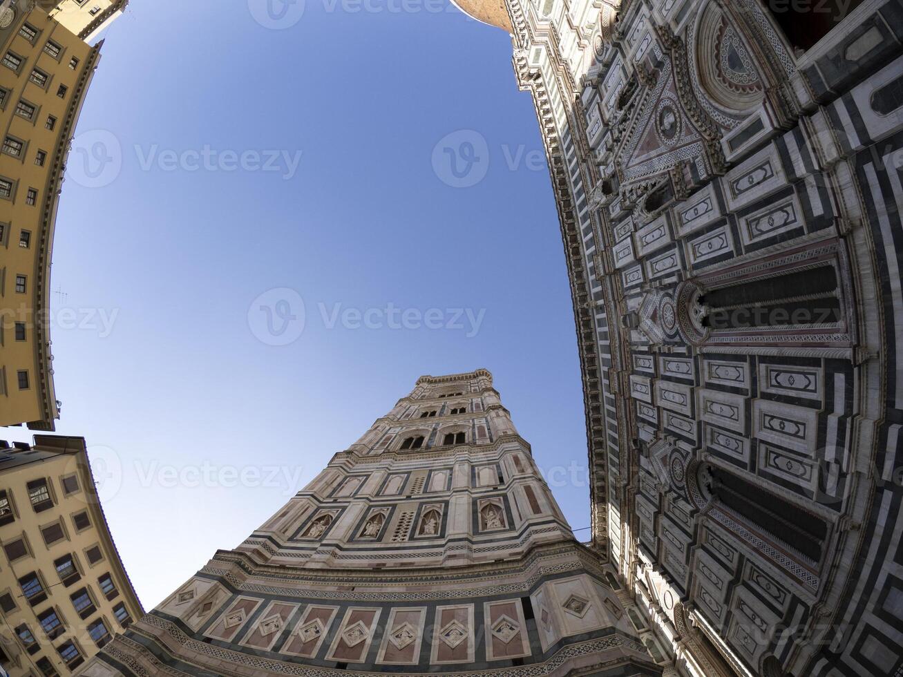 Florence giotto la tour détail près cathédrale Père Noël maria dei fleur, brunelleschi dôme Italie photo