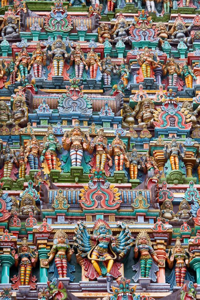 sculptures sur hindou temple la tour photo