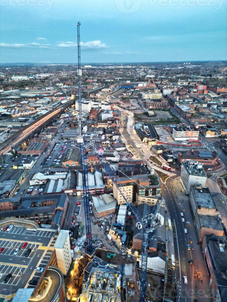 ville centre bâtiments de Birmingham central ville de Angleterre uni Royaume pendant le coucher du soleil. Mars 30e, 2024 photo