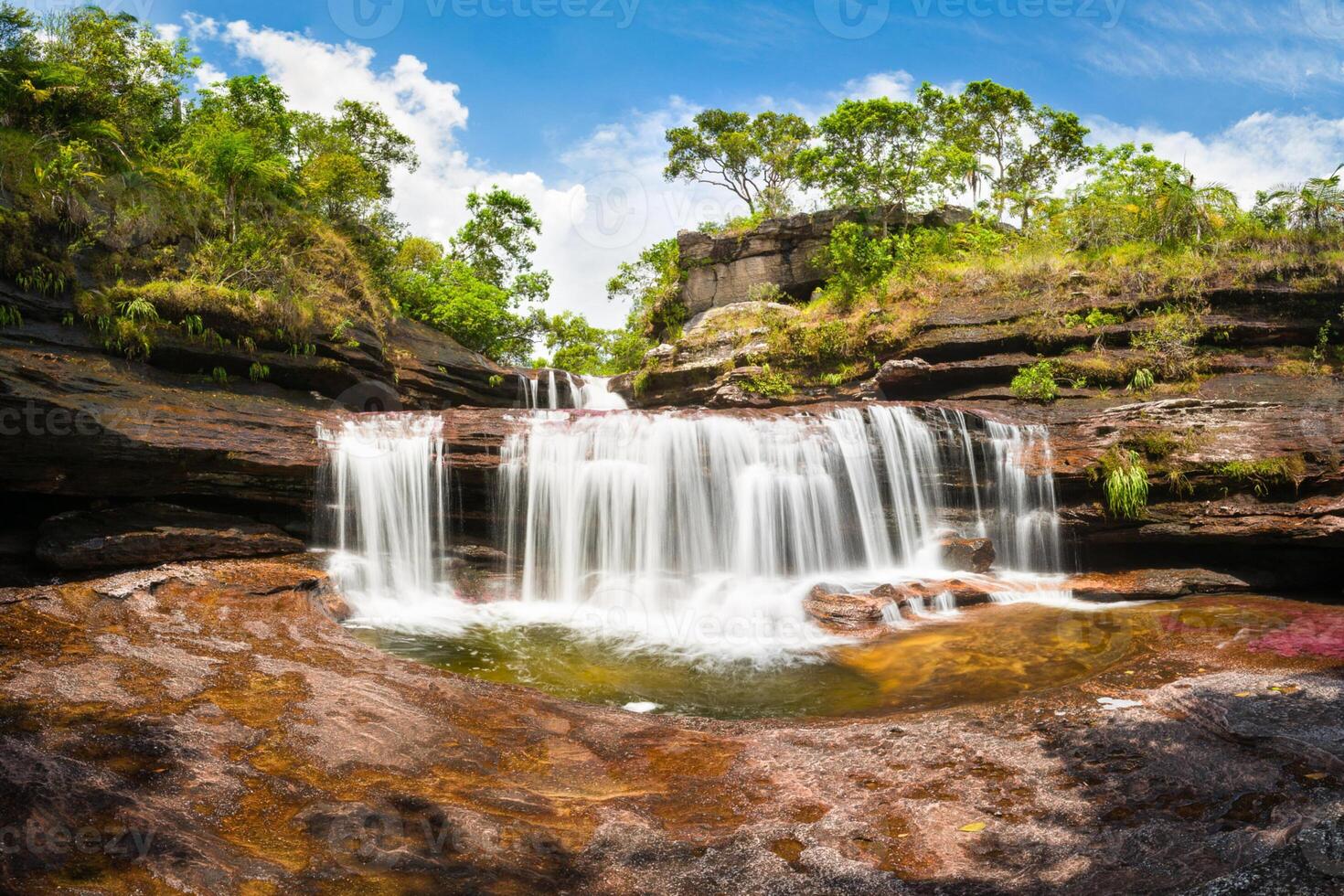 cano cristaux est une rivière dans Colombie cette est situé dans le sierra de la Macarena, dans le département de méta. il est pris en considération par beaucoup comme le plus magnifique rivière dans le monde photo