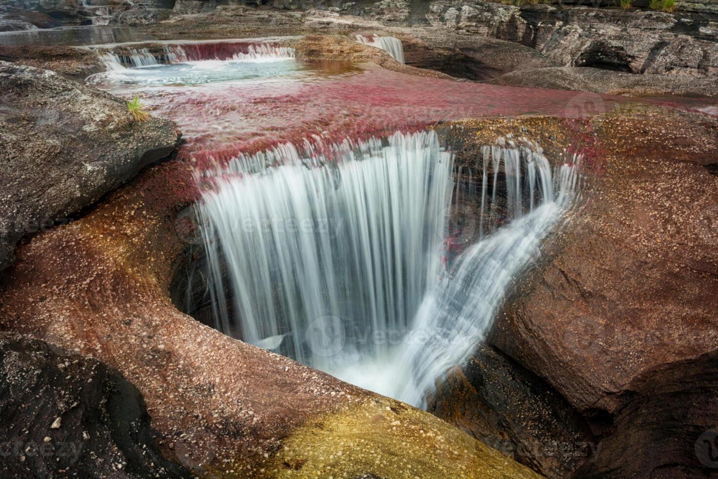 cano cristaux est une rivière dans Colombie cette est situé dans le sierra de la Macarena, dans le département de méta. il est pris en considération par beaucoup comme le plus magnifique rivière dans le monde photo