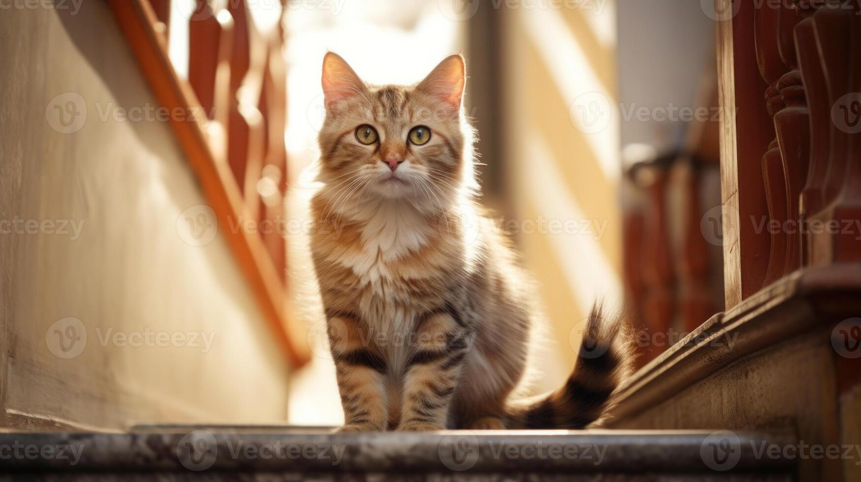 ai généré portrait chat Chat est une mignonne chat et une drôles, de bonne humeur. ils Regardez mignonne et sont bien animaux de compagnie, facile à élever comme animaux.it est une ludique, affectueux animal de compagnie et est une préféré de le soignants. photo