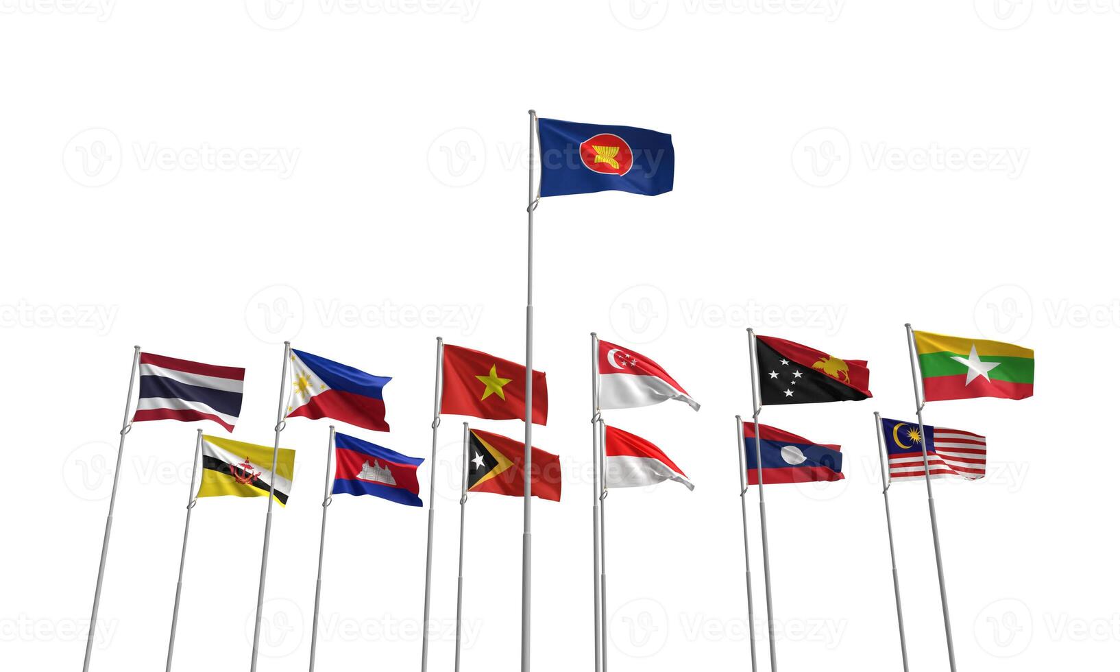 asean aec drapeau groupe pays international symbole signe Birmanie Indonésie Malaisie brunei communauté Laos Siam Terre Cambodge Singapour Philippin vietnam gouvernement économie membre affaires sud-est photo