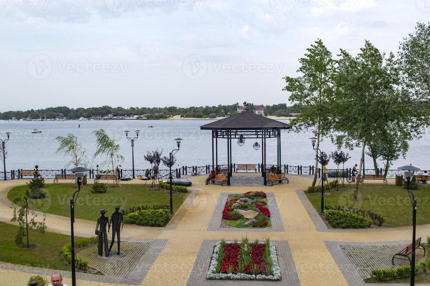 Kyiv, Ukraine septembre 6, 2018 Natalka parc. vue sur rivière Dniepr. photo