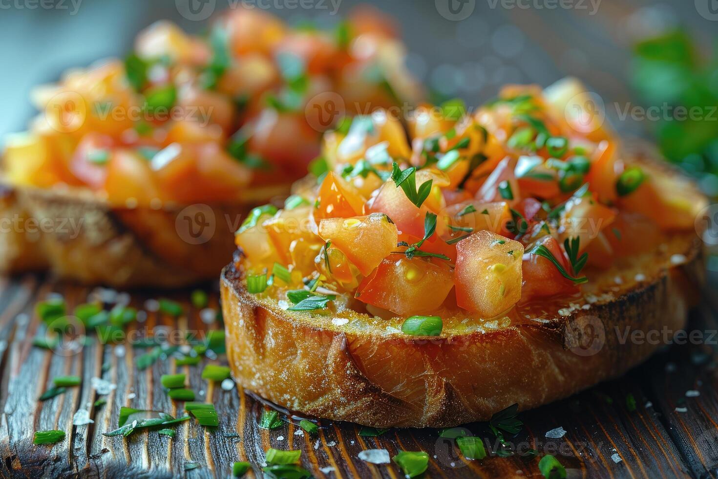 ai généré Bruschetta italien nourriture professionnel La publicité nourriture la photographie photo