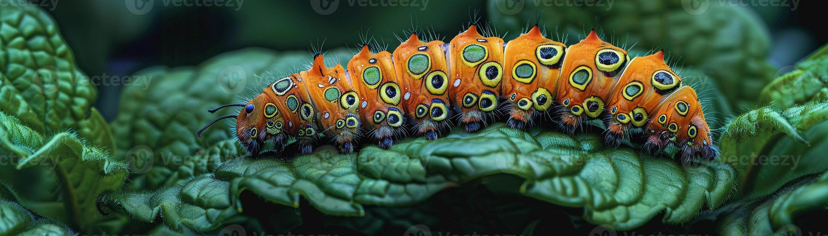 ai généré chenille flou photo