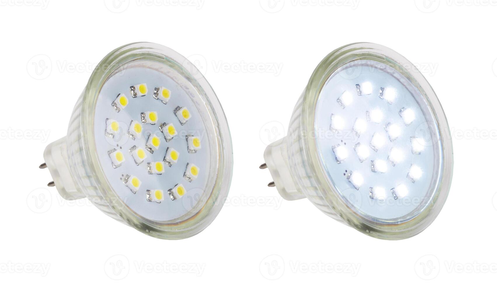 LED lampe sur blanc photo