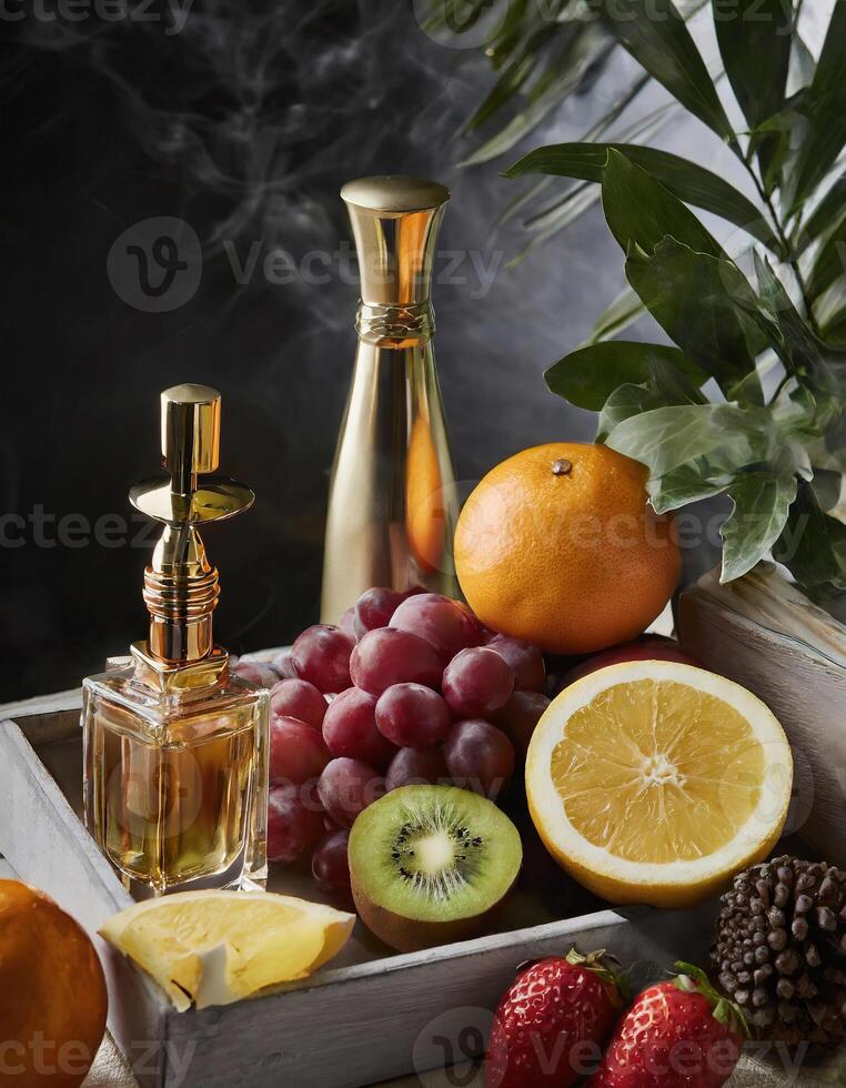 ensemble de des fruits et aromatique essences dans verre bocaux. photo