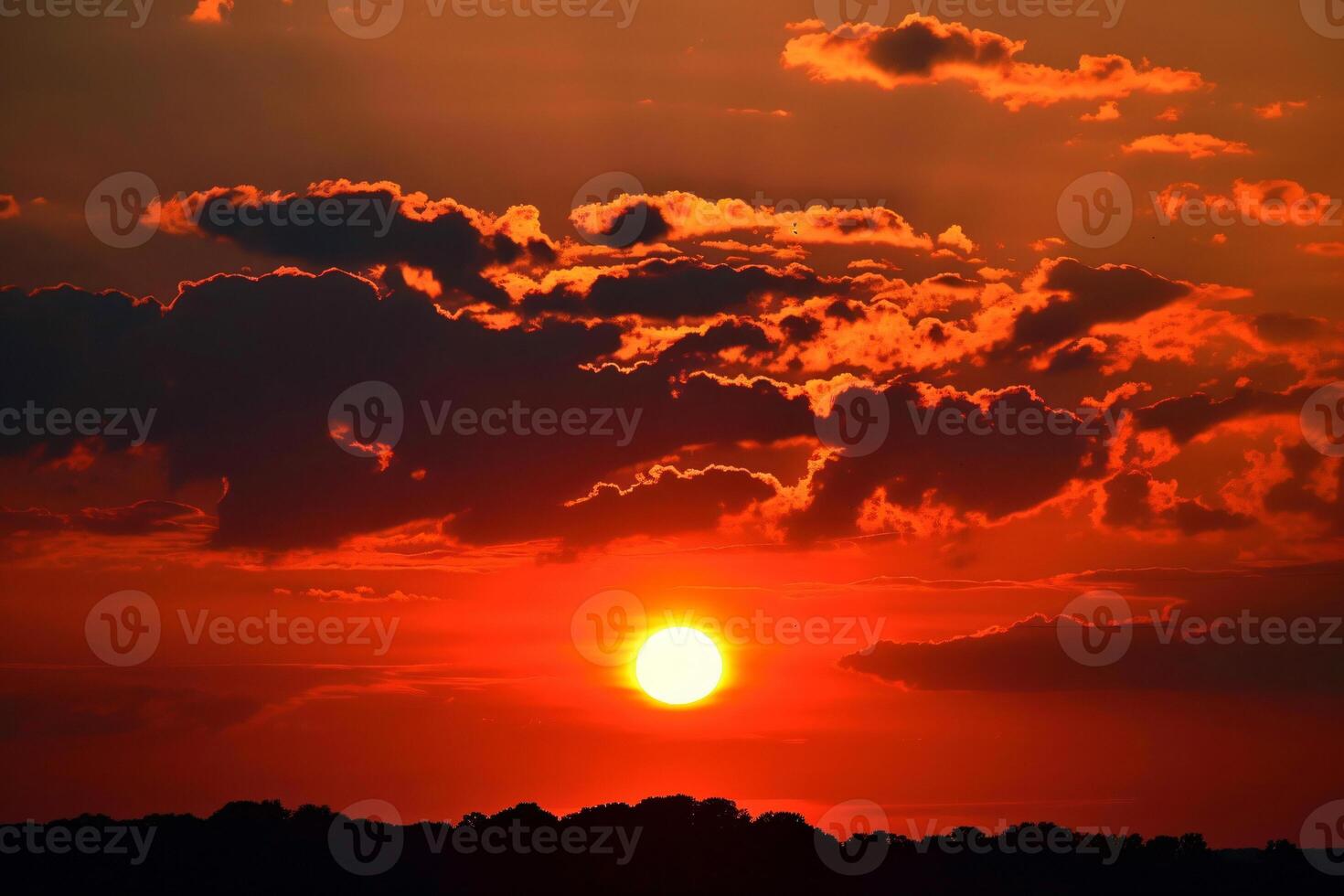 photo Stupéfiant le coucher du soleil dans le soir