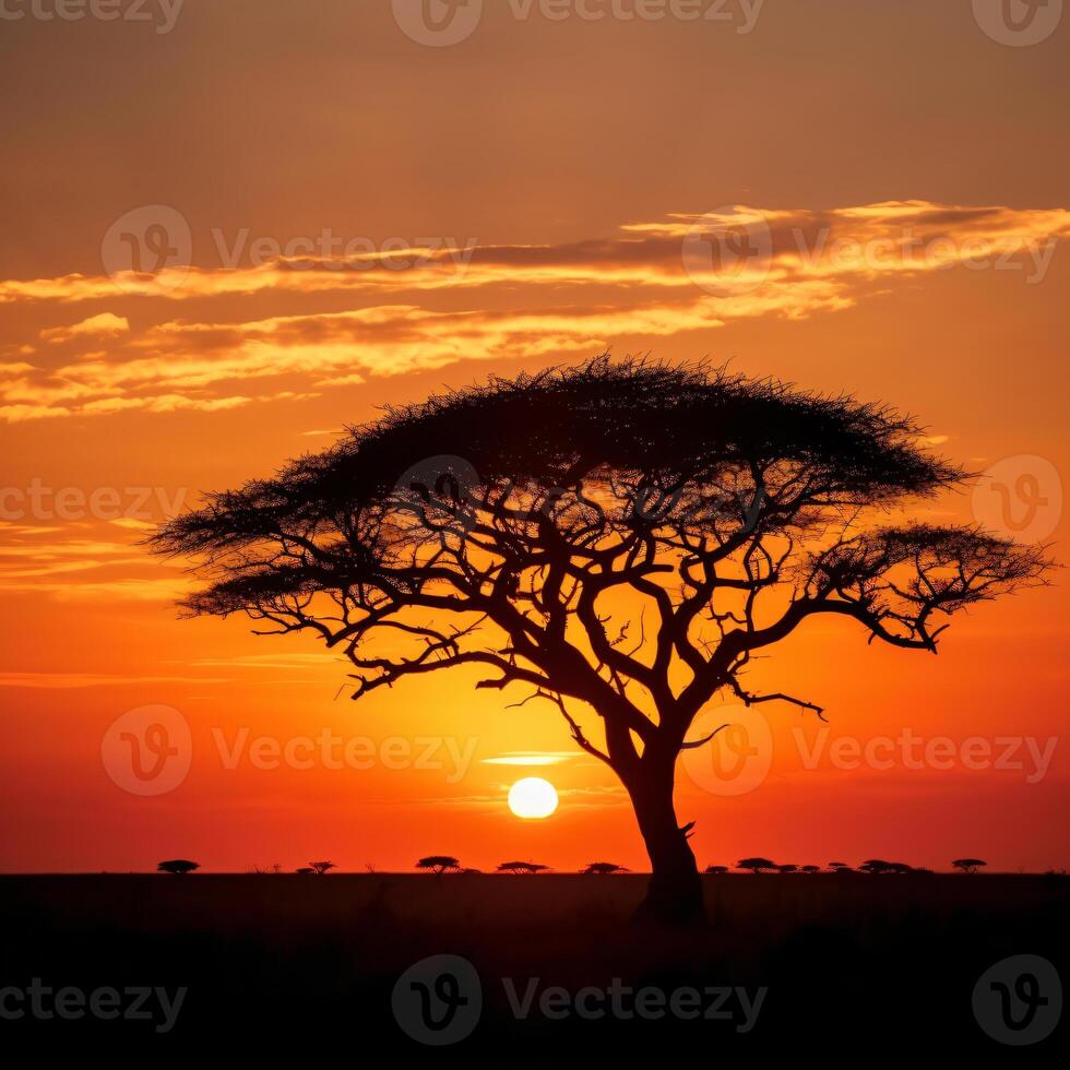 photo fascinant vue de le silhouette