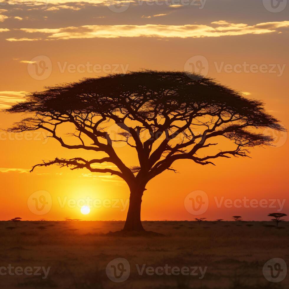 photo fascinant vue de le silhouette