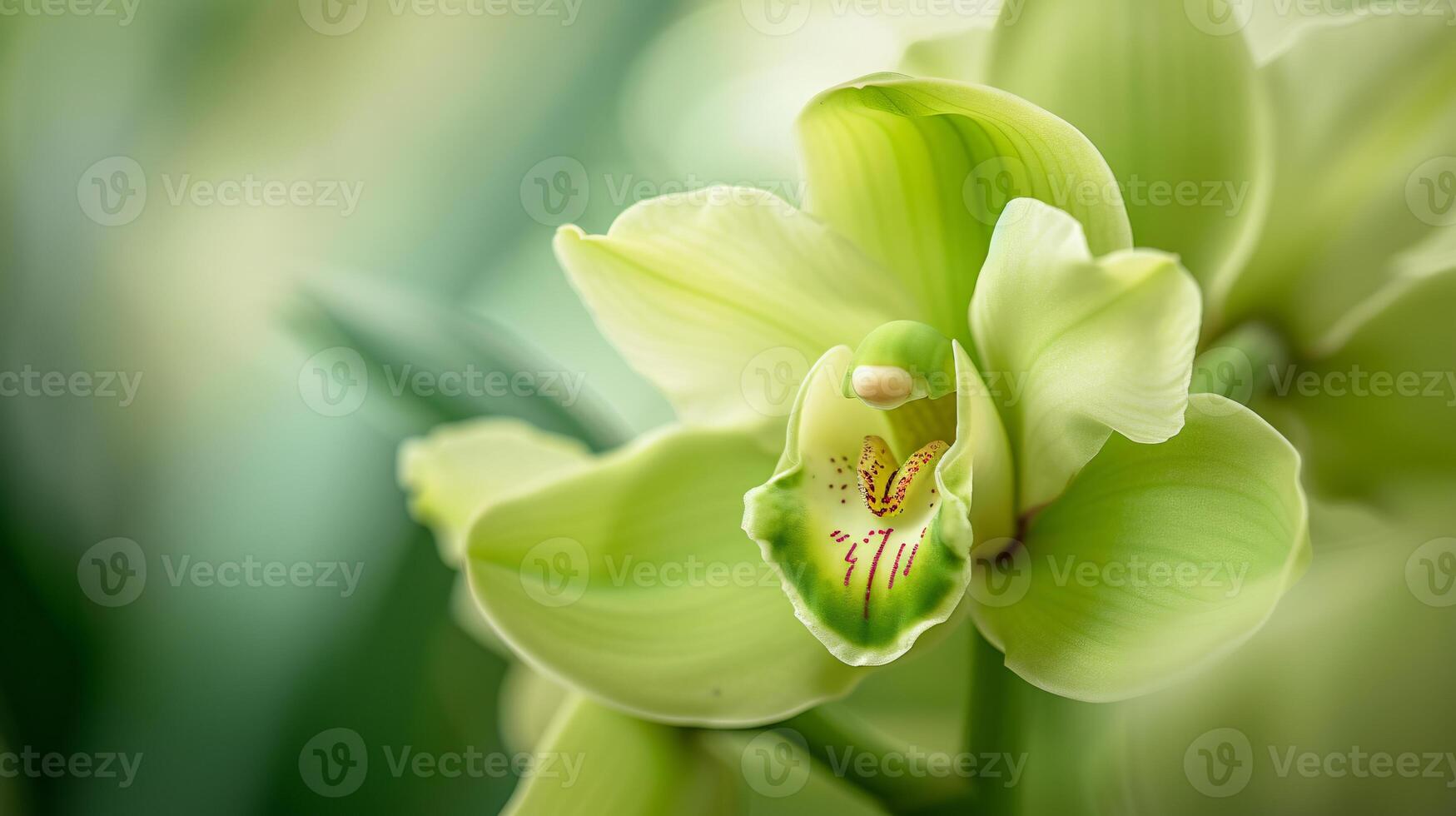 enchanteur monde de flore, une délicat coloré orchidée dans plein Floraison photo