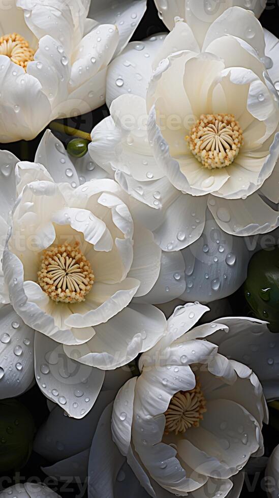 blanc tulipe épanouissement fleur romantique Contexte végétation photo