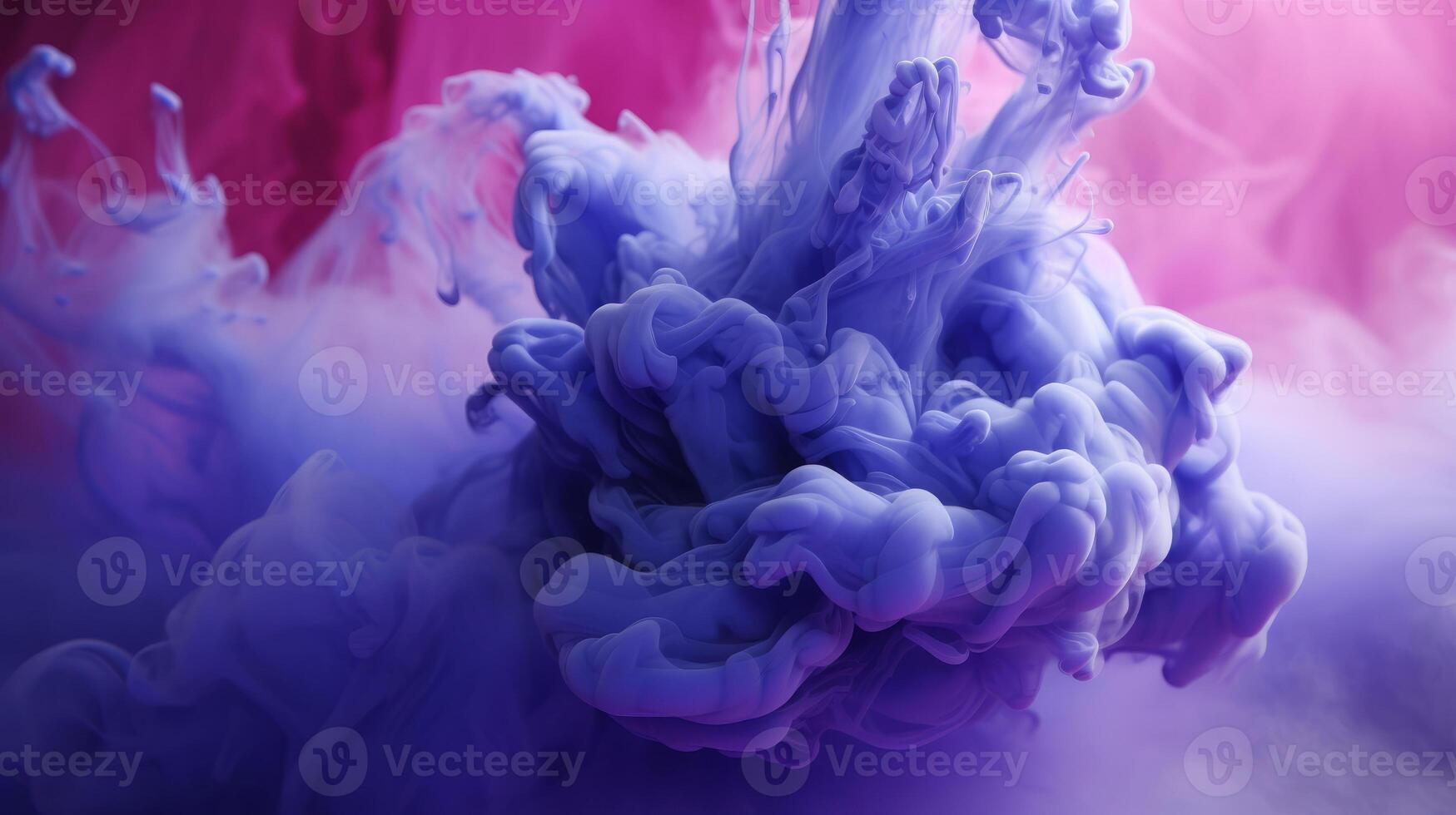 bleu et rose acrylique couleurs et encre dans l'eau. abstrait Contexte. photo