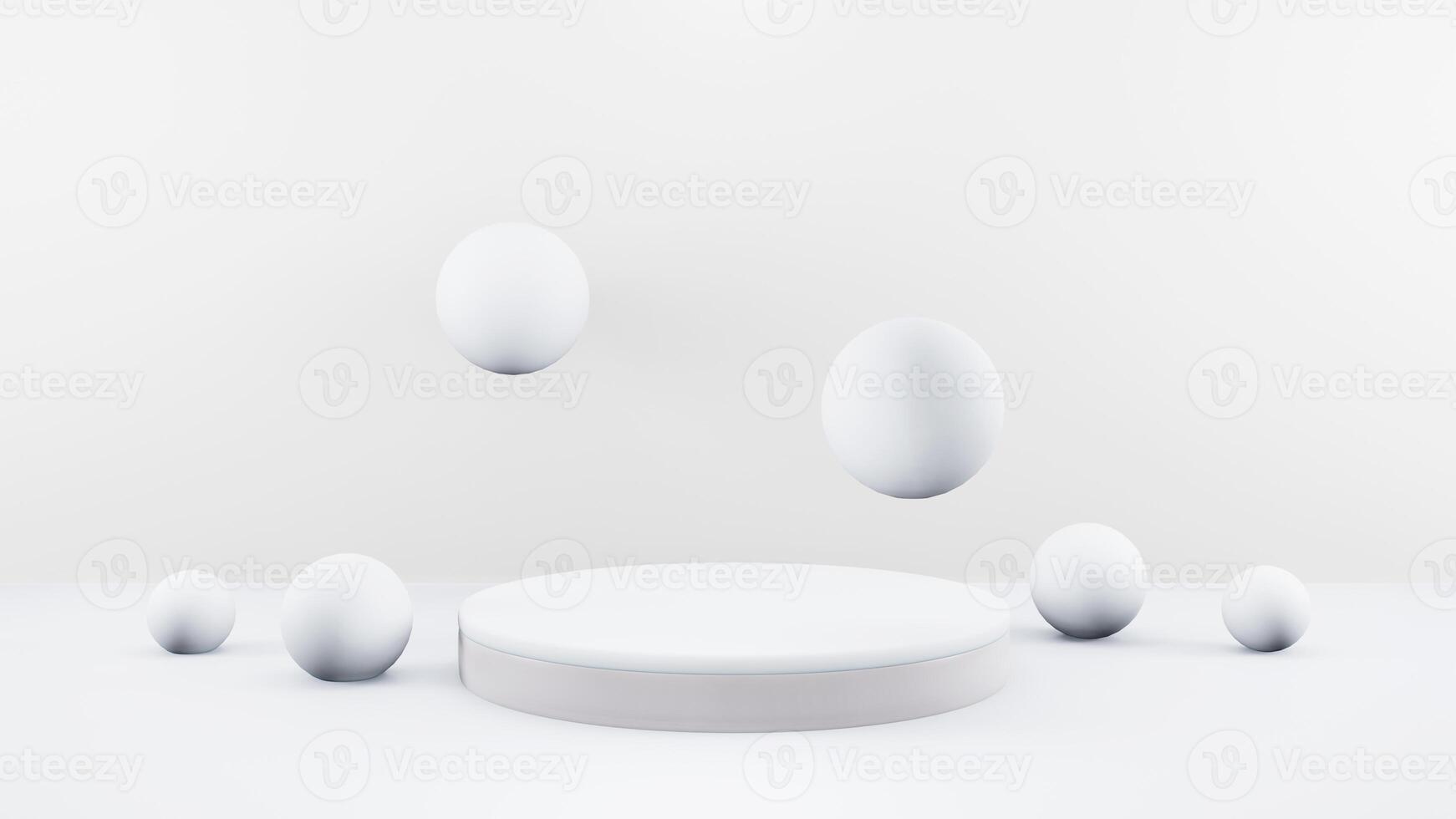 podium dans abstrait blanc composition pour produit présentation, 3d rendre, 3d illustration photo