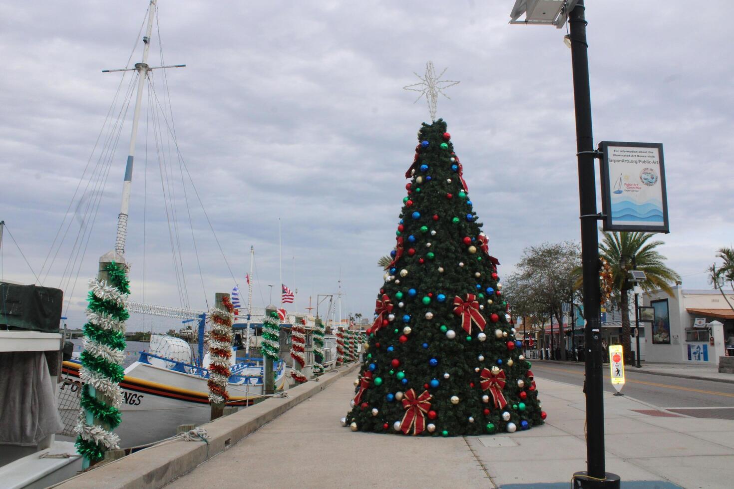 Noël à le éponge les quais dans tarpon ressorts Floride sur décembre 25 2023. photo