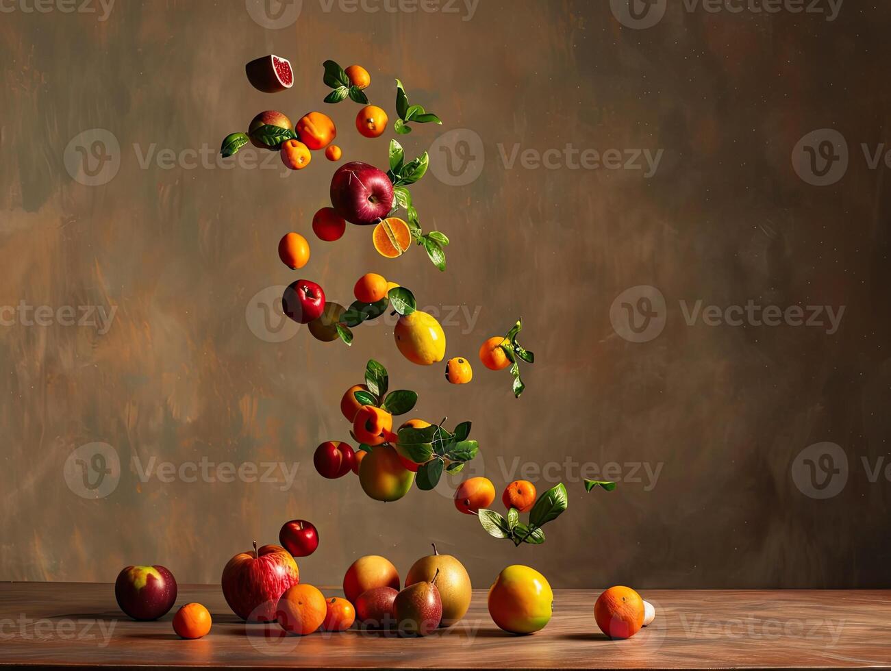 éclairé en studio chute fruit bannière photo