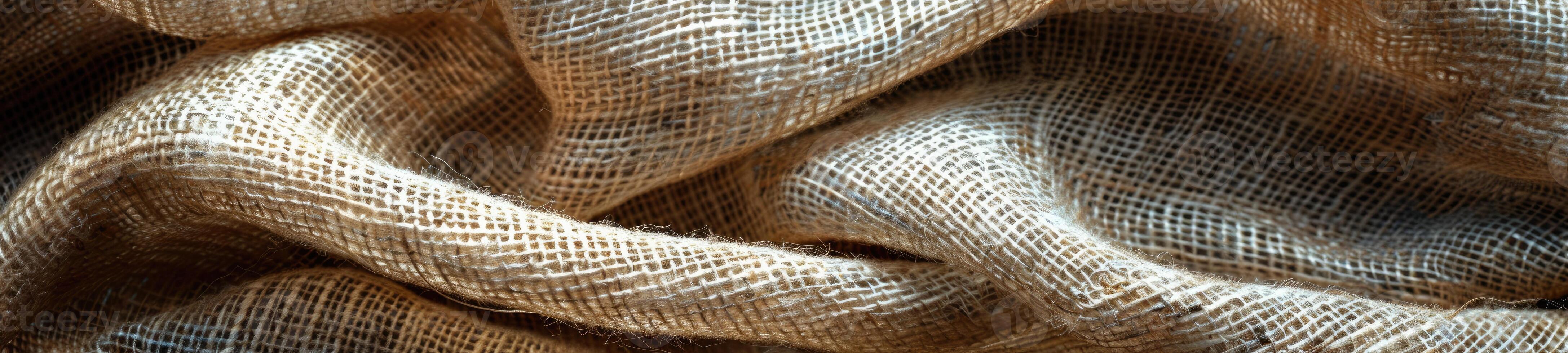 fermer lin tissu, détaillé fibre texture photo