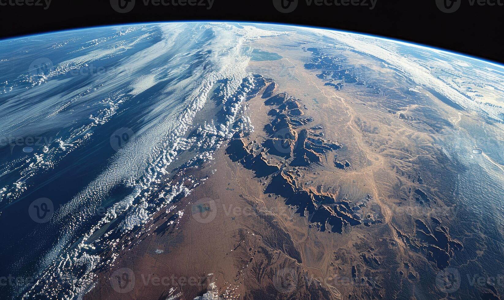 une Satellite vue de Terre de espace, cosmos Contexte photo