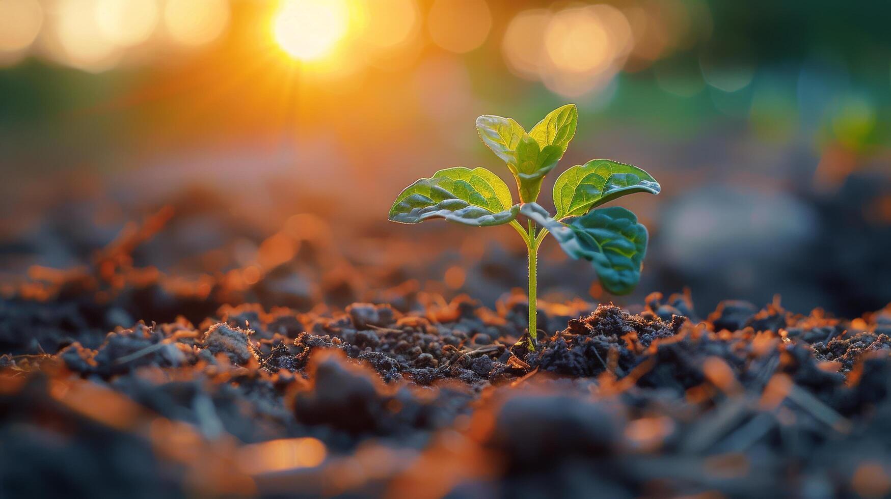 petit plante émergente de sol photo