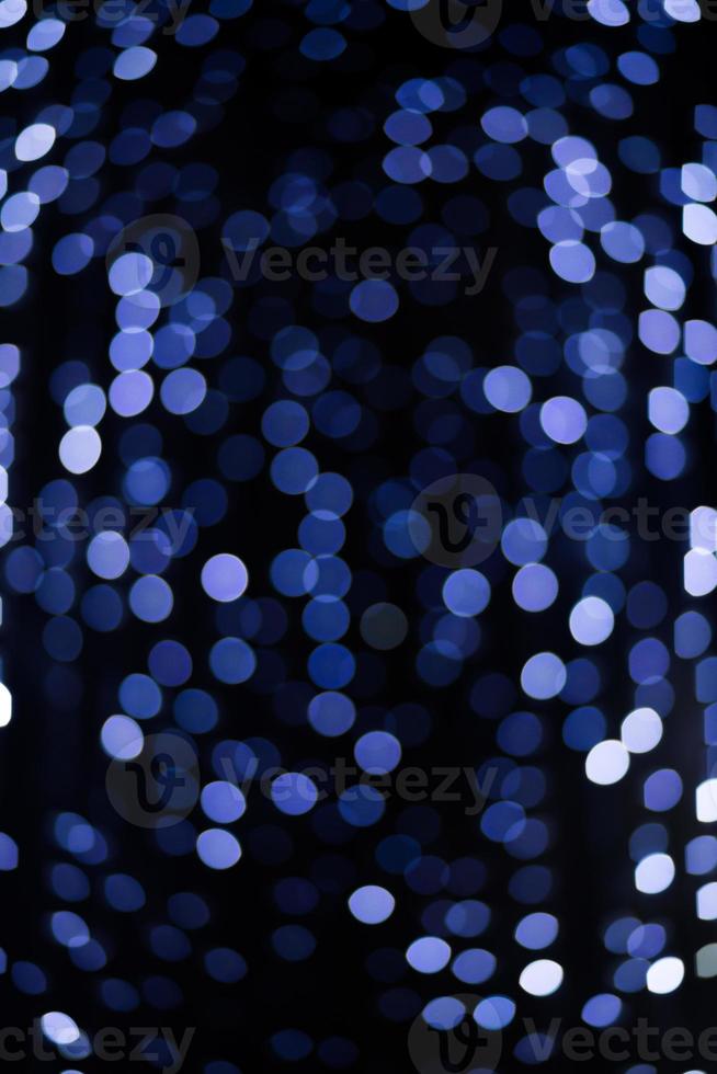 flou de noël lumières bleues bokeh la nuit photo