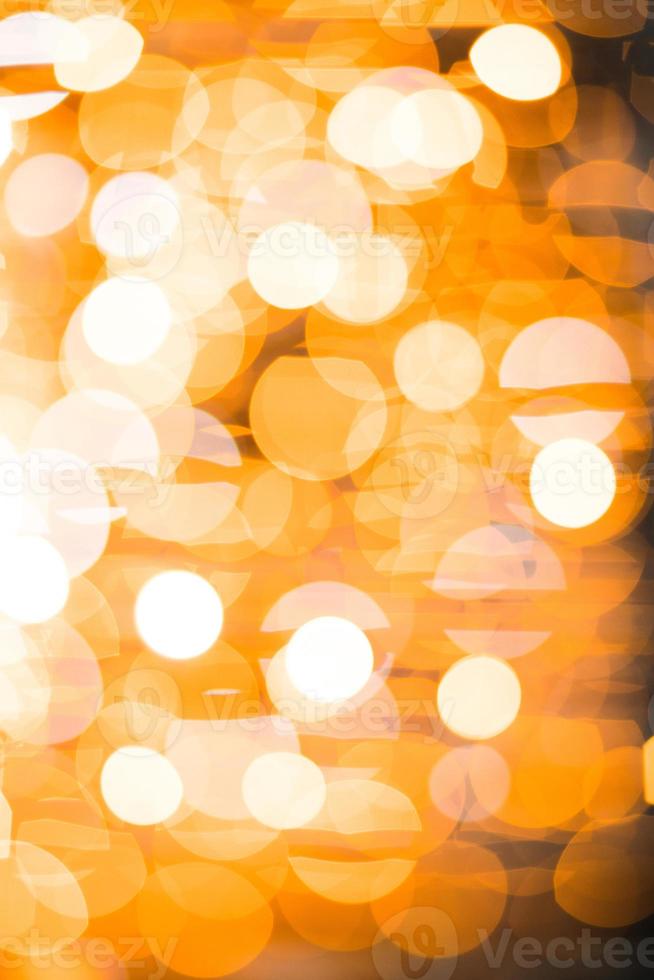 Noël floue lumières jaunes dorées bokeh la nuit photo