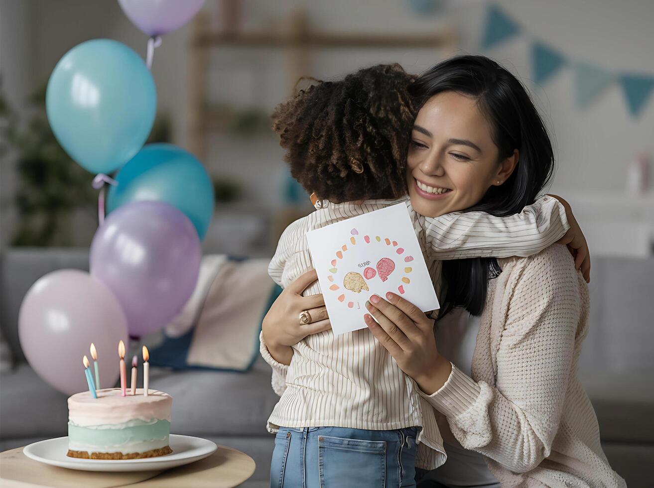 maman et enfant célébrer de la mère journée photo