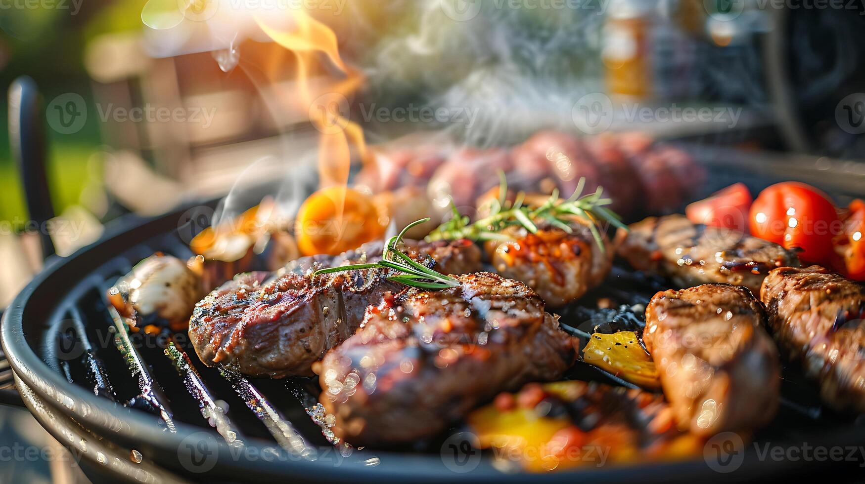 un barbecue servi dans une assiette photo