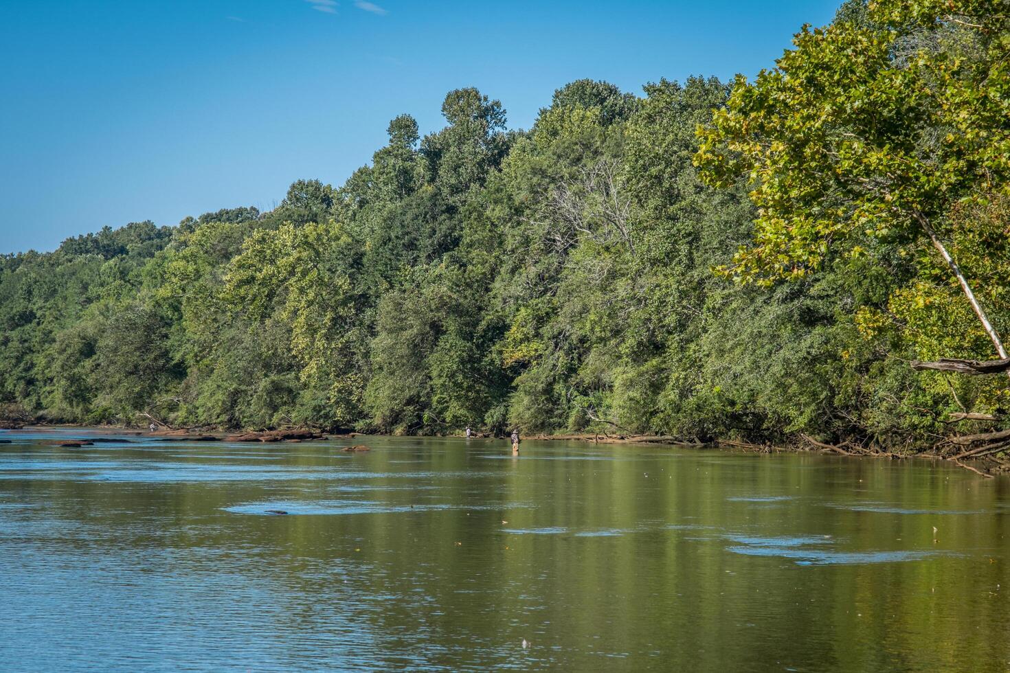 gens pêche sur le rivière photo