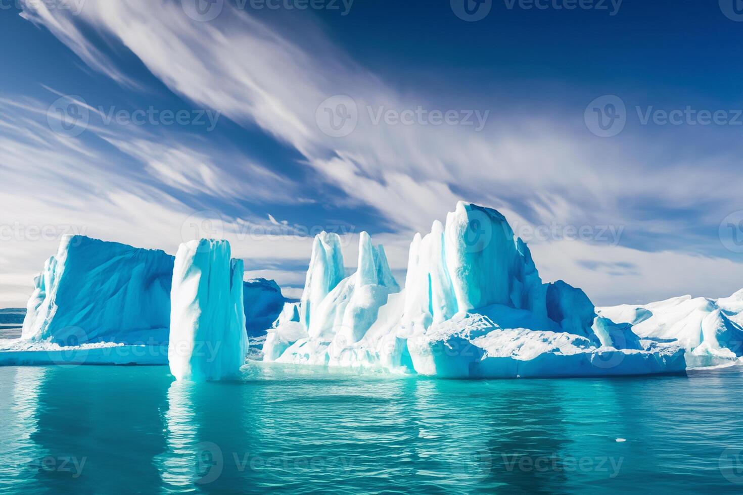 majestueux la glace falaises couronné par une cool atmosphère, encadré par le magnifique mer et ciel, prestidigitation une harmonieux panorama de la nature glacé grandeur et océanique splendeur photo