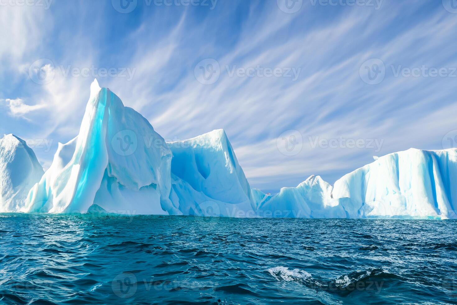 majestueux la glace falaises couronné par une cool atmosphère, encadré par le magnifique mer et ciel, prestidigitation une harmonieux panorama de la nature glacé grandeur et océanique splendeur photo